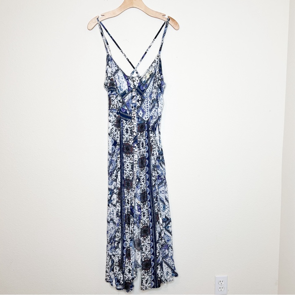 JAASE Button Down Printed Maxi Dress